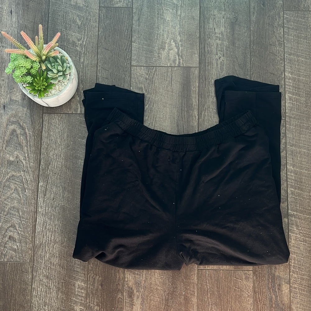 Monos Sevilla wide leg capri pants in black F1